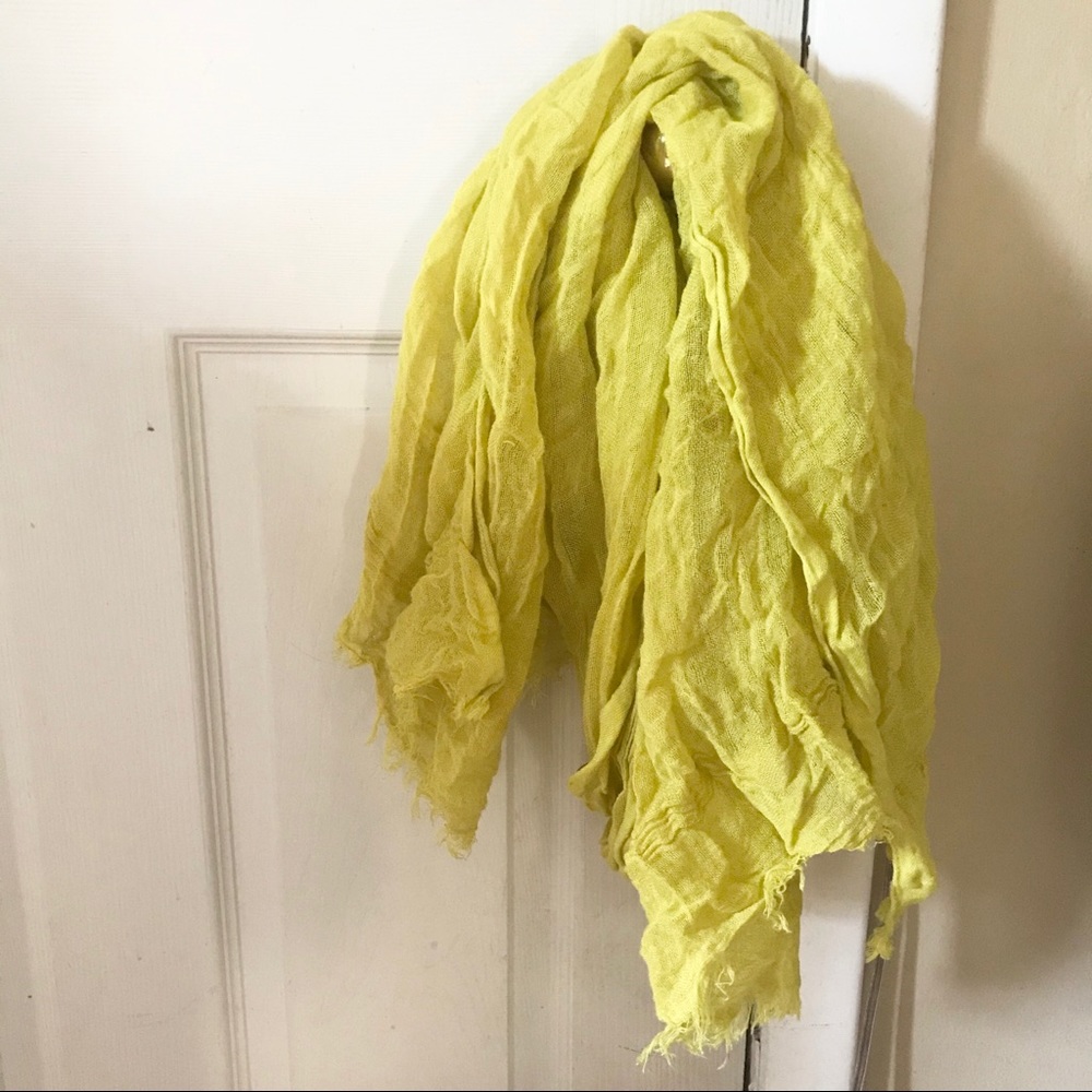 Lime tinted Yellow J Crew scarf